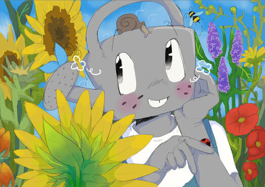 bust-up, colors, background